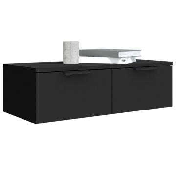 Dulap de perete, negru, 68x30x20 cm, lemn compozit - Img 4