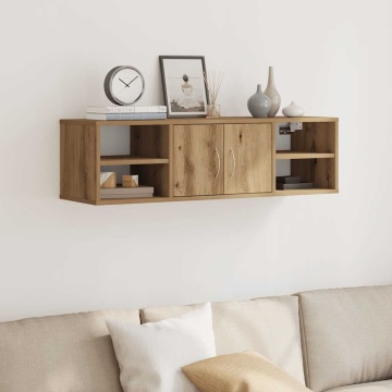 Dulap de perete, stejar artizanal, 101x30x29 cm, lemn prelucrat - Img 1
