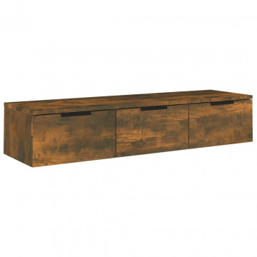 Dulap de perete, stejar fumuriu, 102x30x20 cm, lemn compozit - Img 2