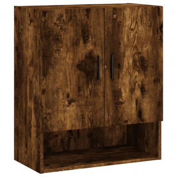 Dulap de perete, stejar fumuriu, 60x31x70 cm, lemn compozit - Img 2