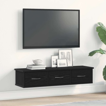 Dulap de perete Stejar negru 88x26x18,5 cm Lemn prelucrat - Img 1