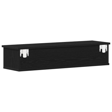 Dulap de perete Stejar negru 88x26x18,5 cm Lemn prelucrat - Img 7