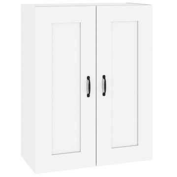 Dulap de perete suspendat, alb extralucios, 69,5x32,5x90 cm - Img 2