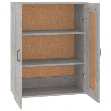 Dulap de perete suspendat, gri beton, 69,5x32,5x90 cm - Img 6