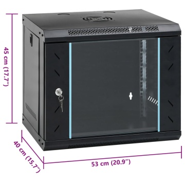 Dulap de server montat pe perete, 9U, 19 IP20, 53x40x45 cm - Img 7