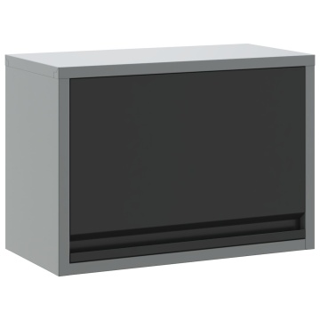 Dulap de Unelte Pe Perete cu Ușă cu Sistem de Ridicare pe Gaz Negru 50x25x35 cm - Img 2