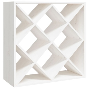 Dulap de vinuri, alb, 62x25x62 cm, lemn masiv de pin - Img 2