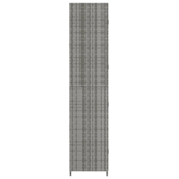 Dulap depozitare de grădină, gri, 59x40x180 cm, poliratan - Img 8