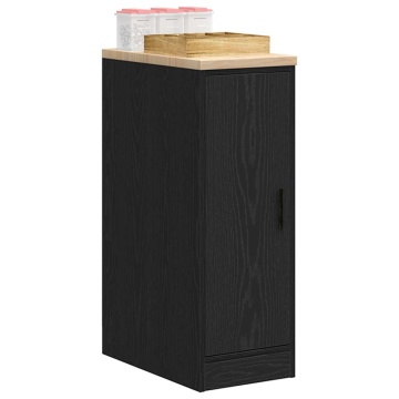 Dulap depozitare garaj negru 30x51x85 cm lemn masiv de pin - Img 1