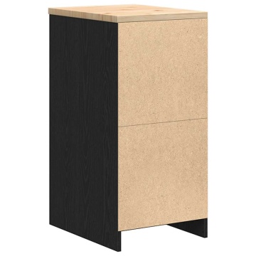 Dulap depozitare garaj negru 40x51x85 cm lemn masiv de pin - Img 6