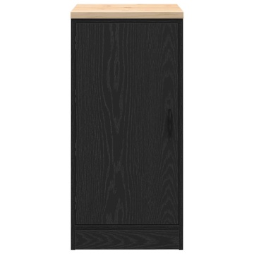 Dulap depozitare garaj negru 40x51x85 cm lemn masiv de pin - Img 5