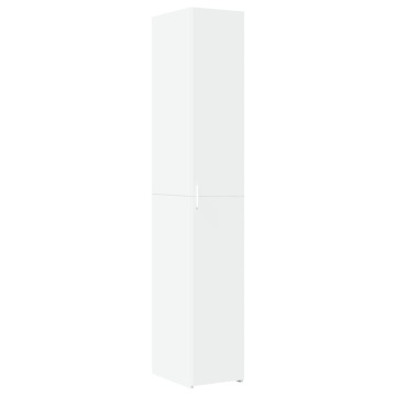 Dulap depozitare slim alb 30x42,5x225 cm lemn prelucrat - Img 5
