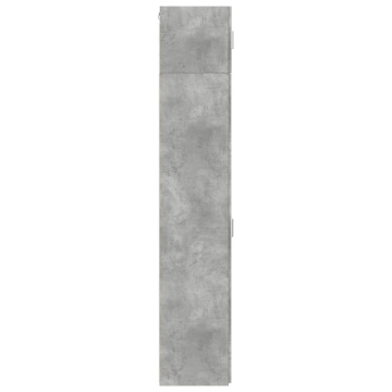 Dulap depozitare slim gri beton 30x42,5x225 cm lemn prelucrat - Img 6