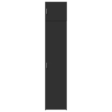 Dulap depozitare slim negru 45x42,5x225 cm lemn prelucrat - Img 4