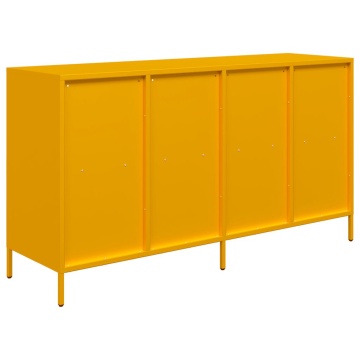 Dulap, galben muștar, 135x39x73,5 cm, oțel laminat la rece - Img 6