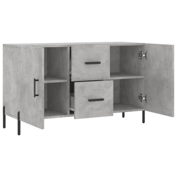 Dulap, gri beton, 100x36x60 cm, lemn compozit - Img 8