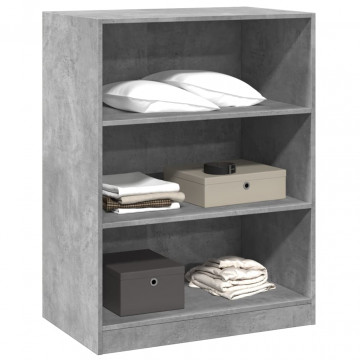 Dulap, gri beton, 77x48x102 cm, lemn prelucrat - Img 4
