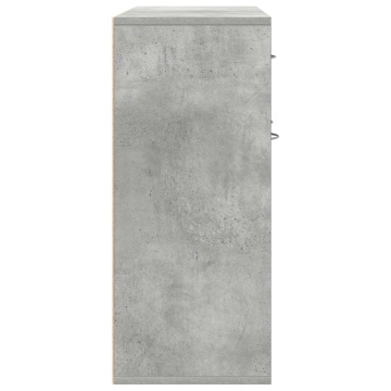 Dulap, gri beton, 88 x 30 x 70 cm, lemn prelucrat - Img 6