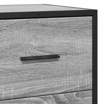 Dulap, gri sonoma, 68x35x76 cm, lemn prelucrat și metal - Img 7