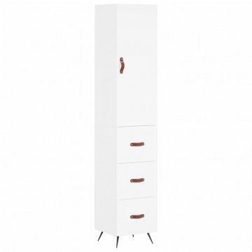 Dulap înalt, alb, 34,5x34x180 cm, lemn prelucrat - Img 2