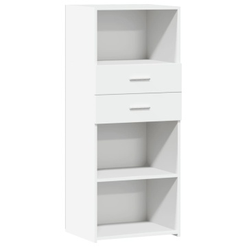 Dulap înalt, alb, 50x42,5x124 cm, lemn prelucrat - Img 2