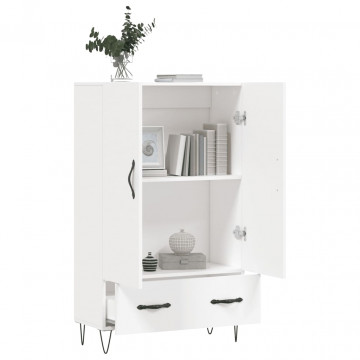 Dulap înalt, alb, 69,5x31x115 cm, lemn prelucrat - Img 4