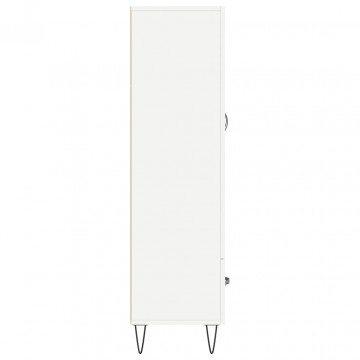 Dulap înalt, alb, 69,5x31x115 cm, lemn prelucrat - Img 6
