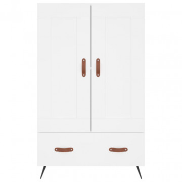 Dulap înalt, alb, 69,5x31x115 cm, lemn prelucrat - Img 8