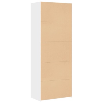 Dulap înalt, alb, 70x42,5x185 cm, lemn prelucrat - Img 5