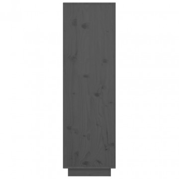 Dulap înalt, gri, 38x35x117 cm, lemn masiv de pin - Img 4