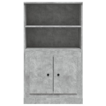 Dulap înalt, gri beton, 60x35,5x103,5 cm, lemn prelucrat - Img 5