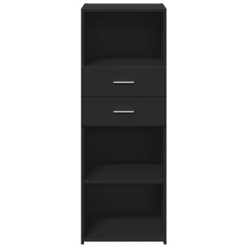 Dulap înalt, negru, 45x42,5x124 cm, lemn prelucrat - Img 4