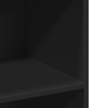 Dulap înalt, negru, 70x41x124 cm, lemn prelucrat - Img 6