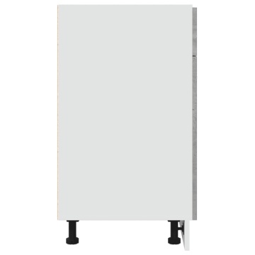 Dulap inferior cu sertar, gri beton, 80 x 46 x 81,5 cm, PAL - Img 8