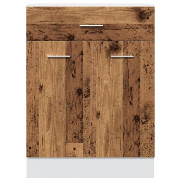 Dulap inferior cu sertar lemn vechi 60x46x81,5cm lemn prelucrat - Img 4