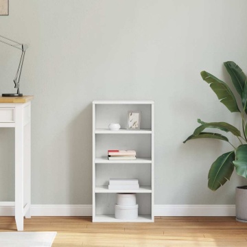 Dulap lateral „ODDA” alb 40x24x79 cm, lemn masiv de pin - Img 3