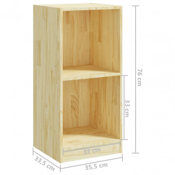 Dulap lateral, 35,5x33,5x76 cm, lemn masiv de pin - Img 7
