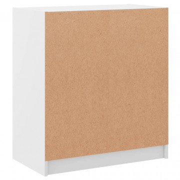 Dulap lateral cu uși din sticlă, alb, 68x37x75,5 cm - Img 7