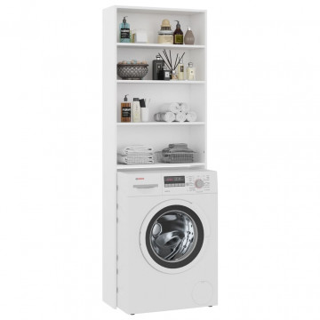 Dulap mașină de spălat, alb, 64x24x190 cm - Img 3