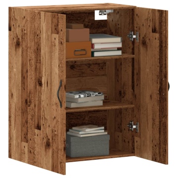 Dulap montat pe perete lemn vechi 69,5x34x90 cm lemn prelucrat - Img 3