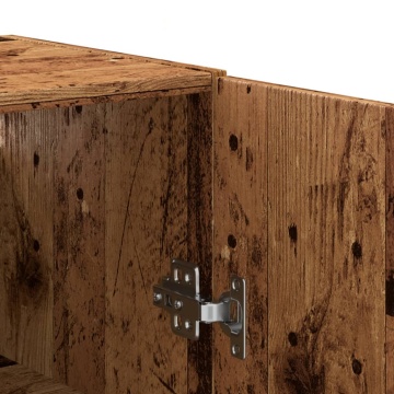 Dulap montat pe perete lemn vechi 69,5x34x90 cm lemn prelucrat - Img 7