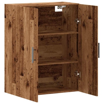 Dulap montat pe perete lemn vechi 69,5x34x90 cm - Img 6