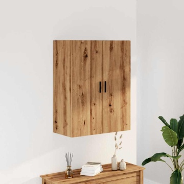 Dulap montat pe perete, stejar artizanal, 69,5x34x90 cm - Img 1