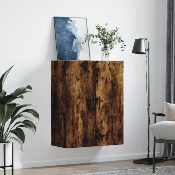 Dulap montat pe perete, stejar fumuriu, 69,5x34x90 cm - Img 3