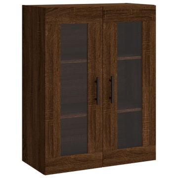 Dulap montat pe perete, stejar maro, 69,5x34x90 cm - Img 2