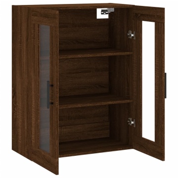 Dulap montat pe perete, stejar maro, 69,5x34x90 cm - Img 5