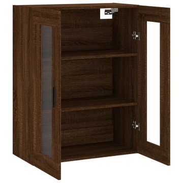 Dulap montat pe perete, stejar maro, 69,5x34x90 cm - Img 5
