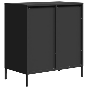 Dulap, negru, 68x39x73,5 cm, oțel laminat la rece - Img 6
