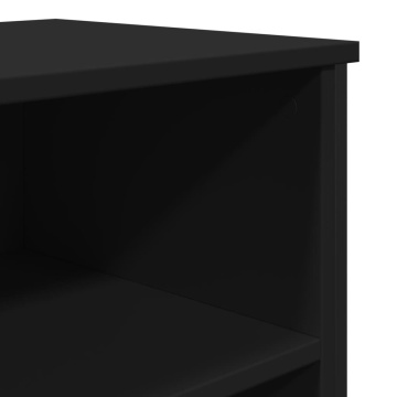 Dulap, negru, 91x35,5x74,5 cm, lemn prelucrat - Img 6