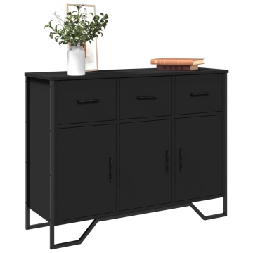 Dulap, negru, 97x32,5x74,5 cm, lemn prelucrat - Img 1